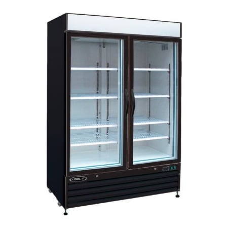 Mvp Group Corporation Kool-It KGF-48 - Freezer Merchandiser, 48 Cu. Ft., 2 Glass Doors, Black, 79-1/2"H x 54"W KGF-48